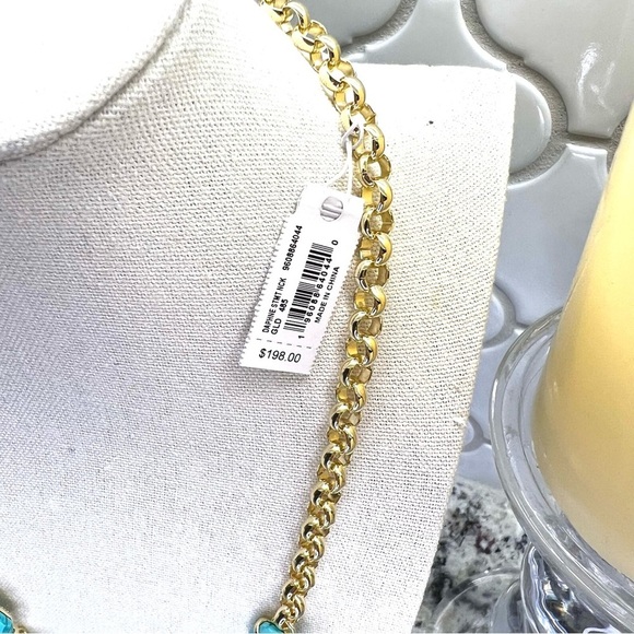 NWT Kendra Scott Daphne 14K Gold and Turquoise Necklacelace - Picture 4 of 6